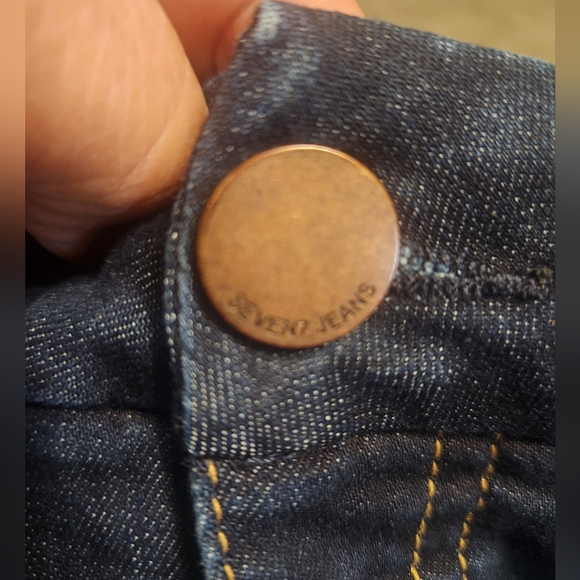 SEVEN 7 Women's Dark Blue Women's Jeans Size 16. TUMMY LESS HIGH SKINNY. - Picture 8 of 14